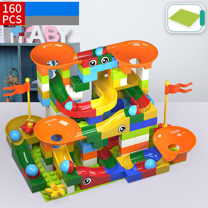 Kids Marble Run Building Blocks Set – DIY Slide Construction Toy
