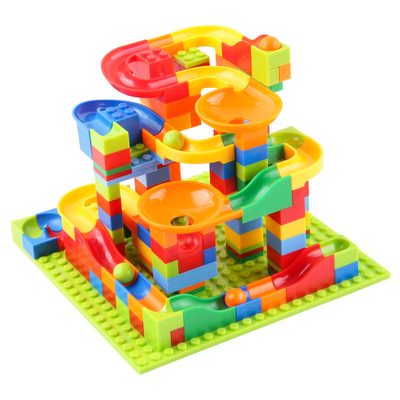 Kids Marble Run Building Blocks Set – DIY Slide Construction Toy