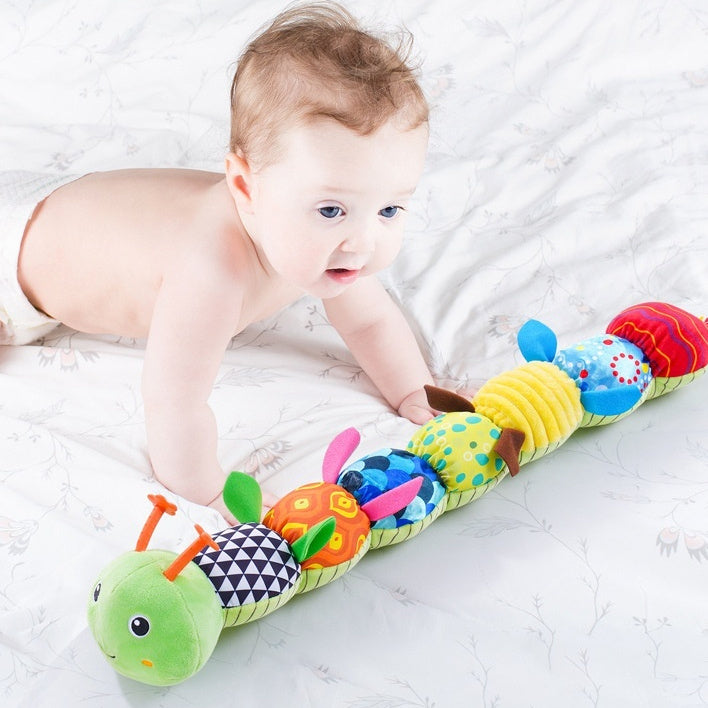 Soft Baby Plush Doll Toy with Teether – Sensory Infant Toy