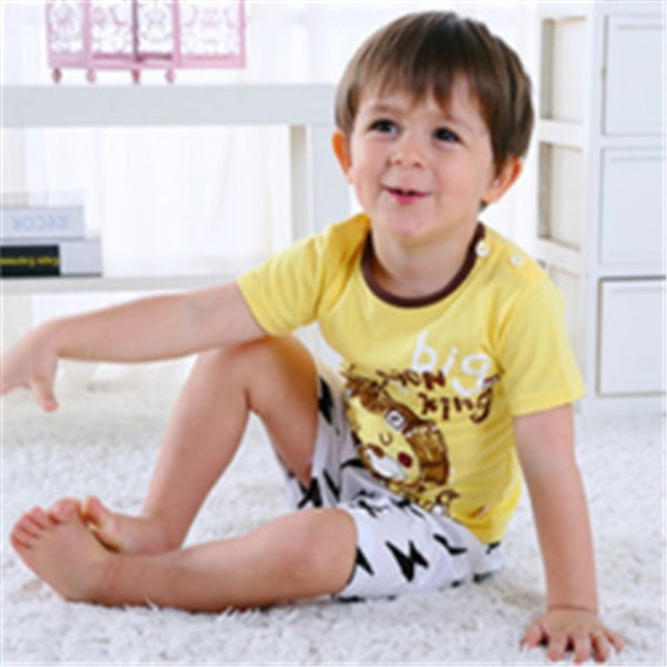 Kids Cartoon T-Shirt & Shorts Set