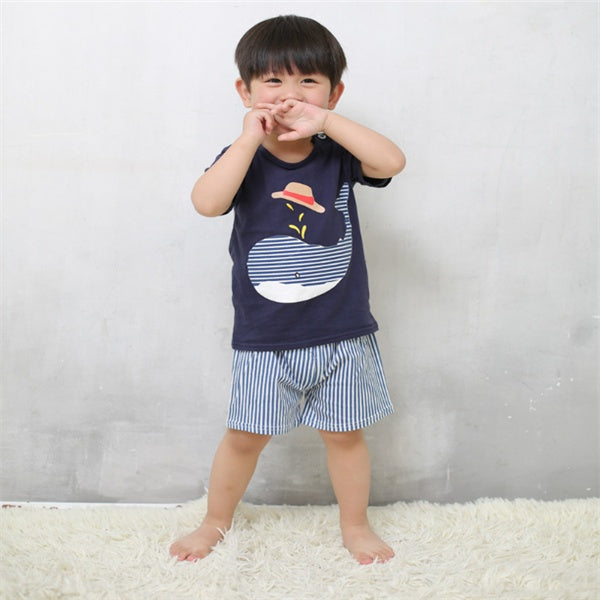 Kids Cartoon T-Shirt & Shorts Set