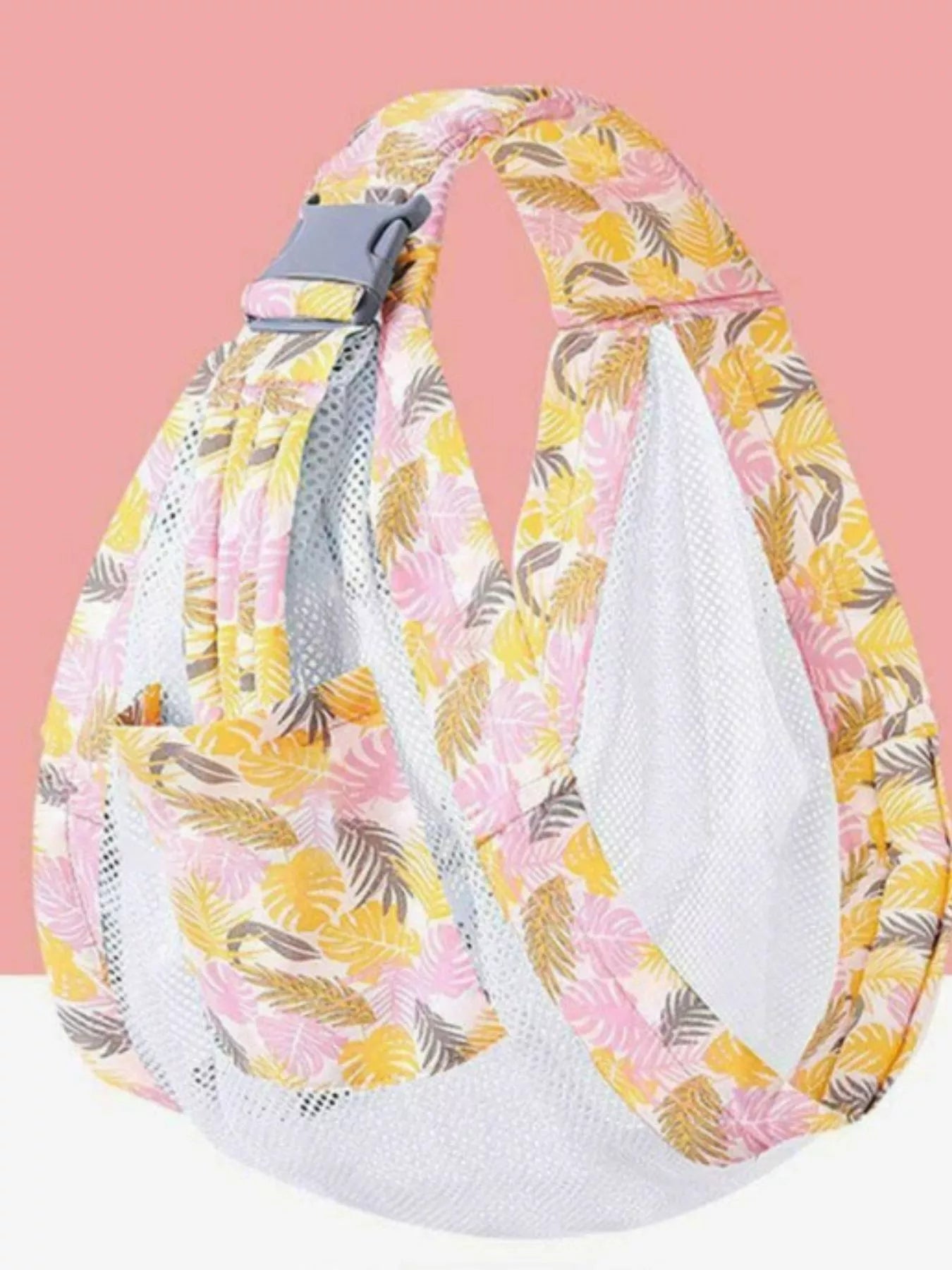 Ergonomic Leaf Print Baby Sling Carrier