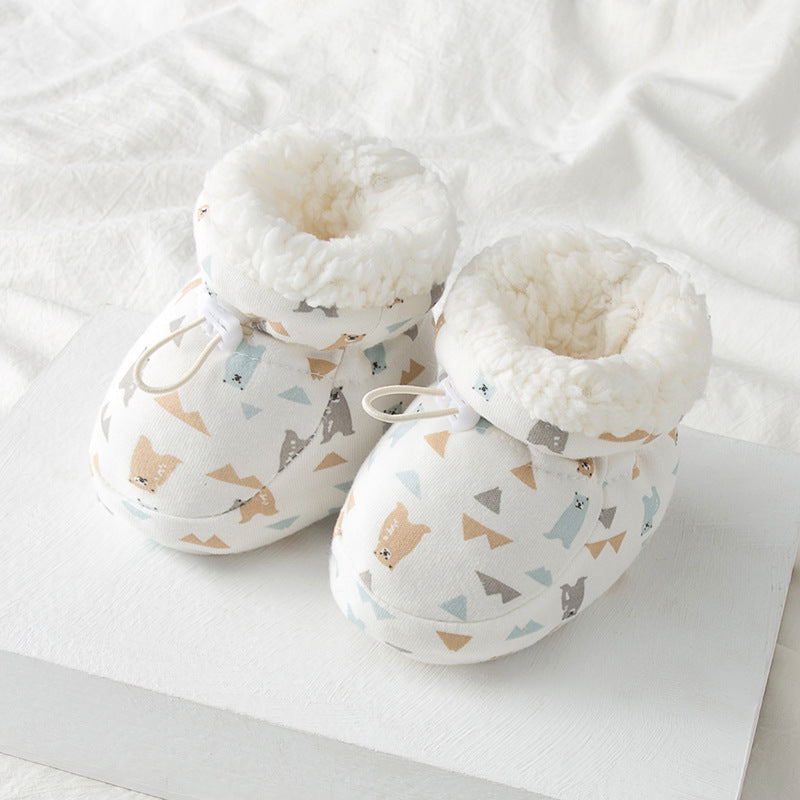 Cozy Baby Shoes – Fleece Soft Sole (1–3Y)