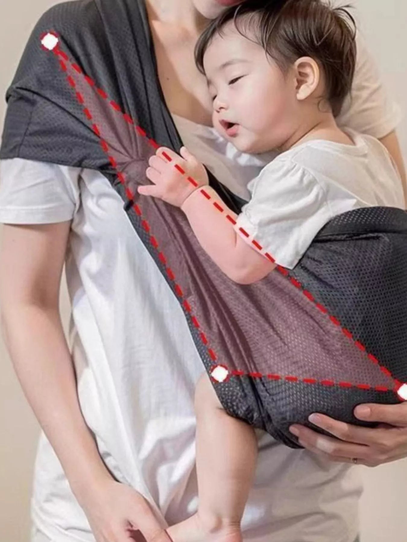 Breathable Mesh Baby Carrier Sling – Lightweight Newborn Wrap