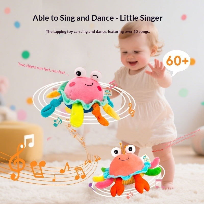 Musical Bouncing Crab Toy – Interactive Plush Baby Toy