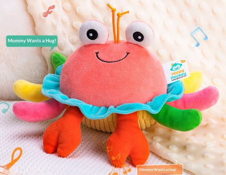 Musical Bouncing Crab Toy – Interactive Plush Baby Toy