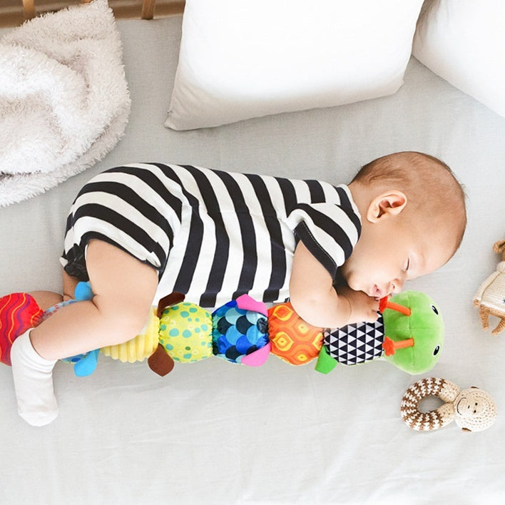 Soft Baby Plush Doll Toy with Teether – Sensory Infant Toy