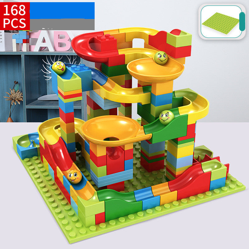 Kids Marble Run Building Blocks Set – DIY Slide Construction Toy