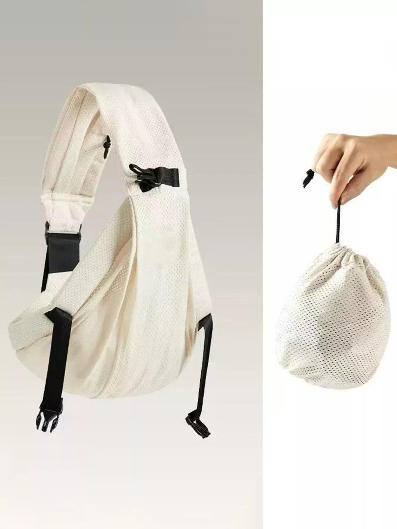 Breathable Mesh Baby Carrier Sling – Lightweight Newborn Wrap