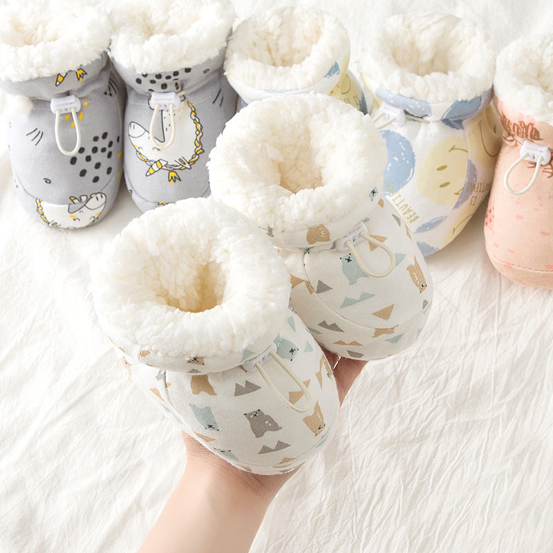 Cozy Baby Shoes – Fleece Soft Sole (1–3Y)