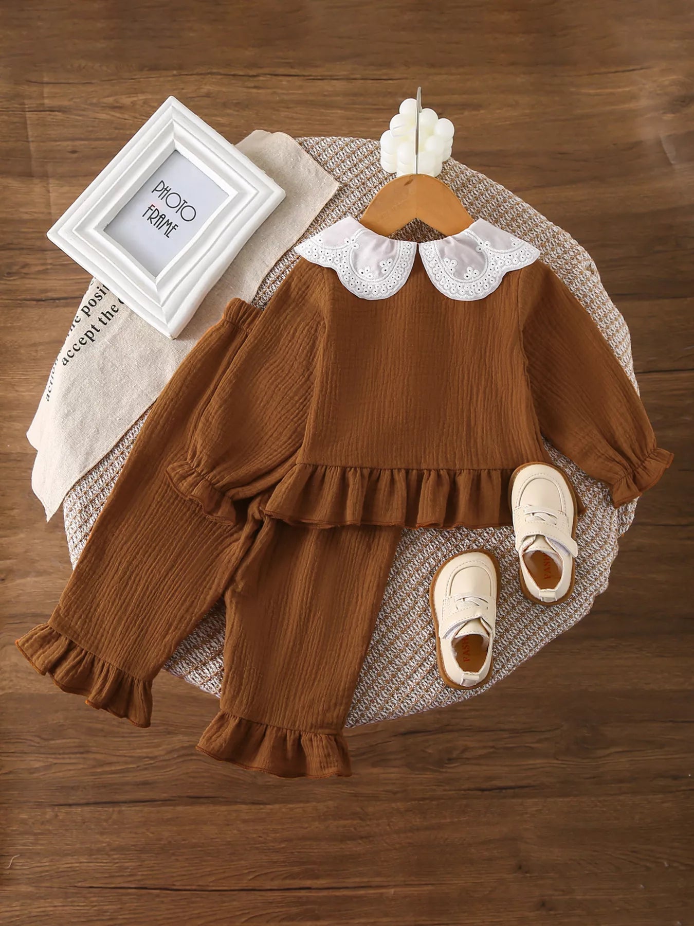 Baby Girl Ruffle Bow 2-Piece Outfit Set