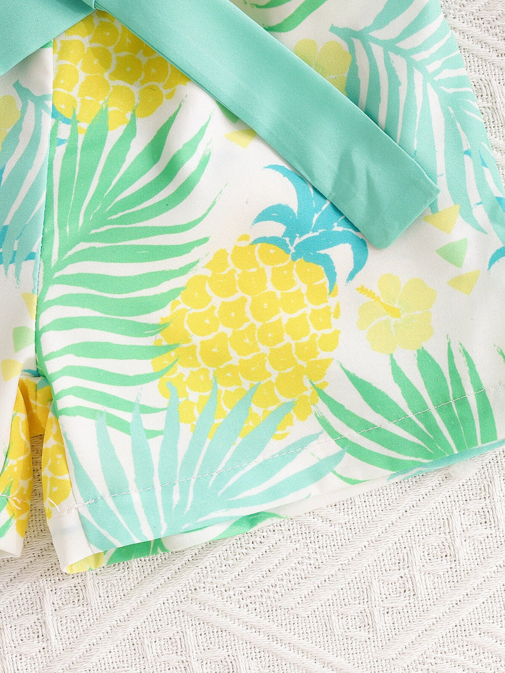 Girls Ruffle Cami & Pineapple Shorts Set