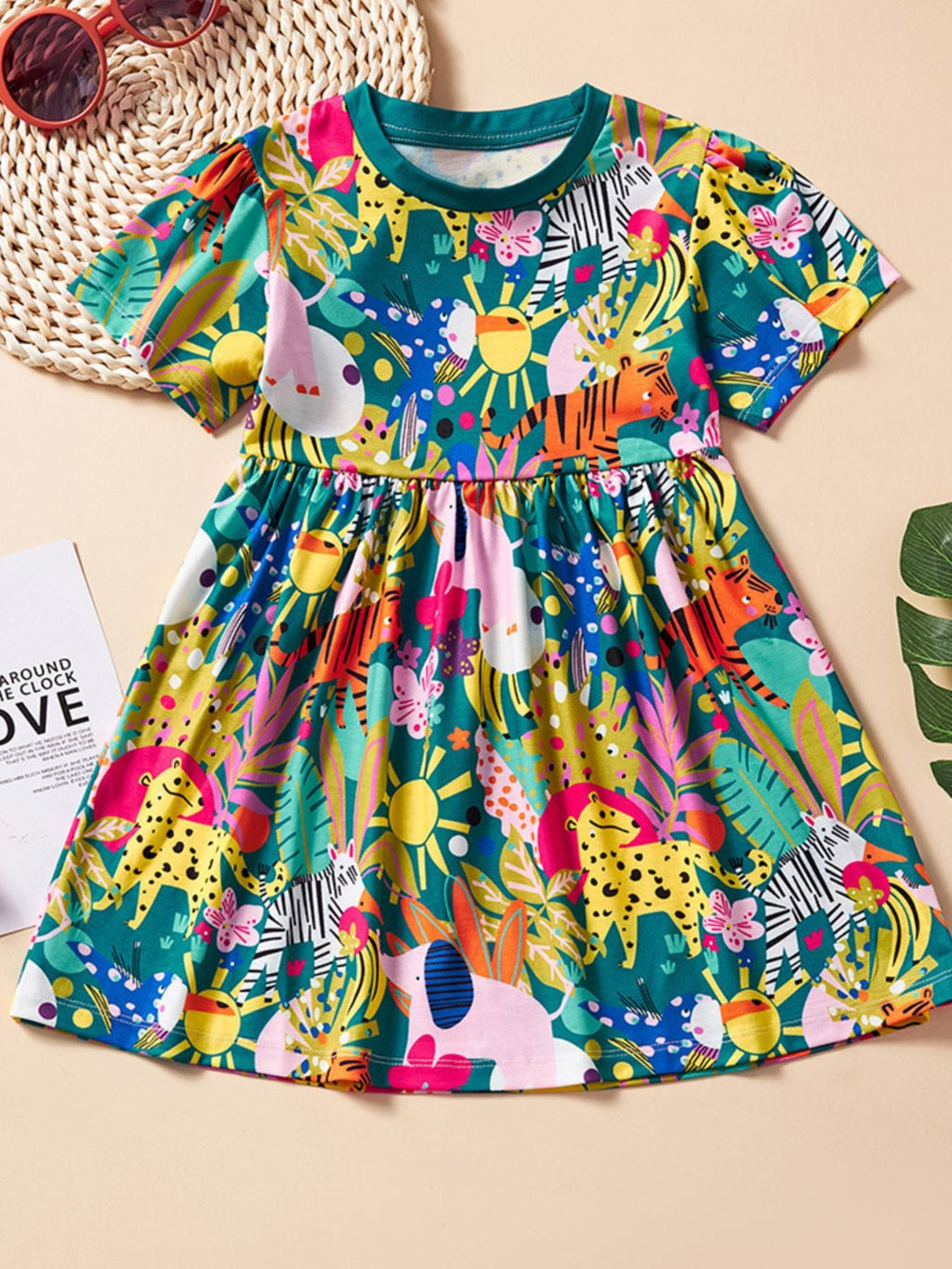 Girls Printed Pocket Summer Dress