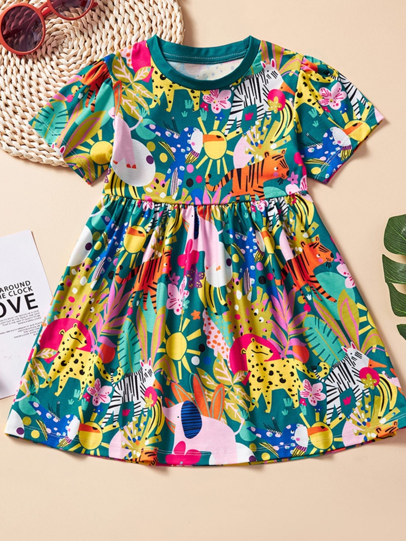 Girls Printed Pocket Summer Dress