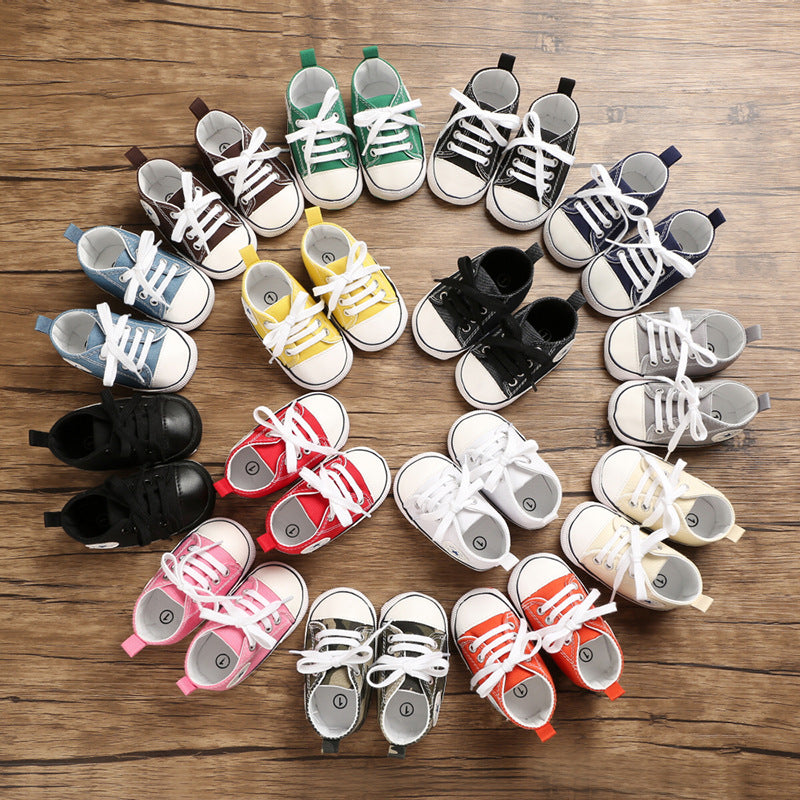 Baby Soft Sole Canvas First Walker Sneakers