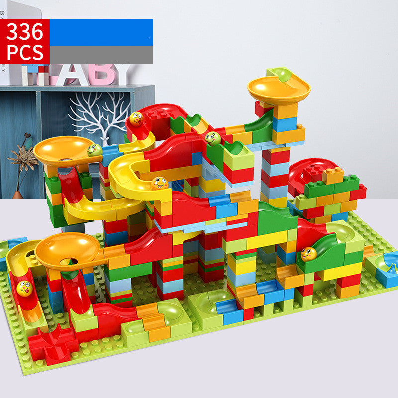 Kids Marble Run Building Blocks Set – DIY Slide Construction Toy