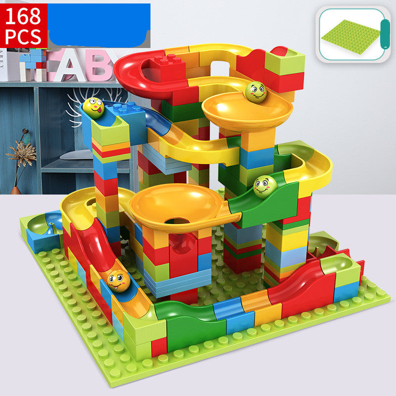 Kids Marble Run Building Blocks Set – DIY Slide Construction Toy
