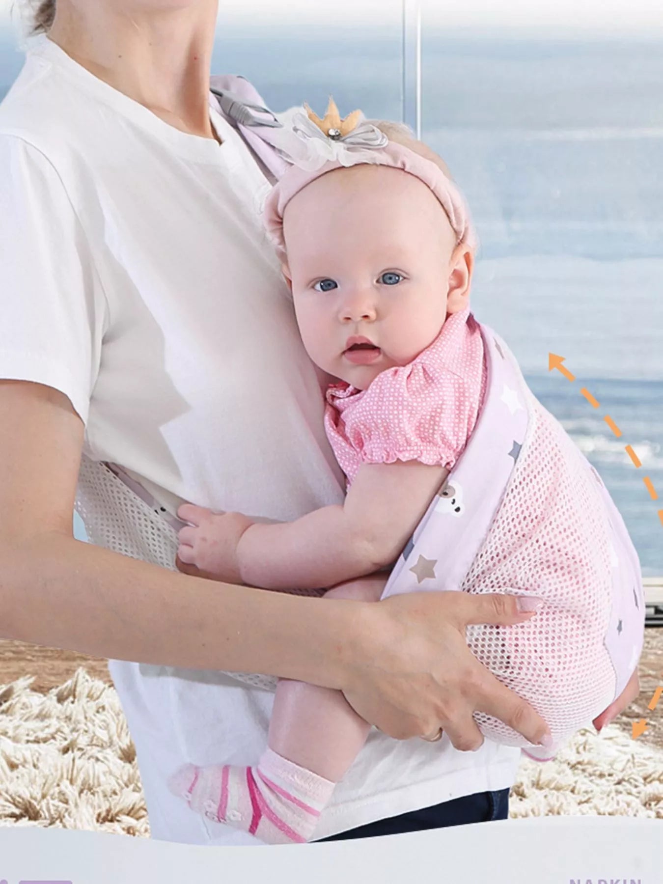 Breathable Mesh Baby Sling Carrier
