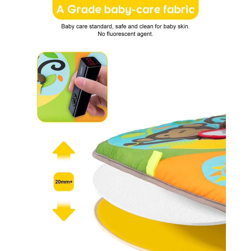 Baby Play Mat Gym with Toys – Thick Soft Activity Mat 0–6M