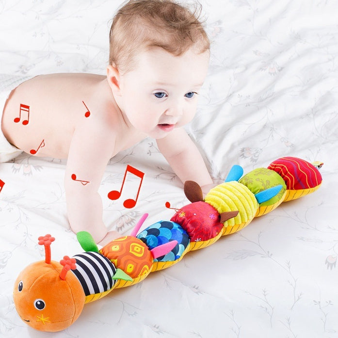 Soft Baby Plush Doll Toy with Teether – Sensory Infant Toy