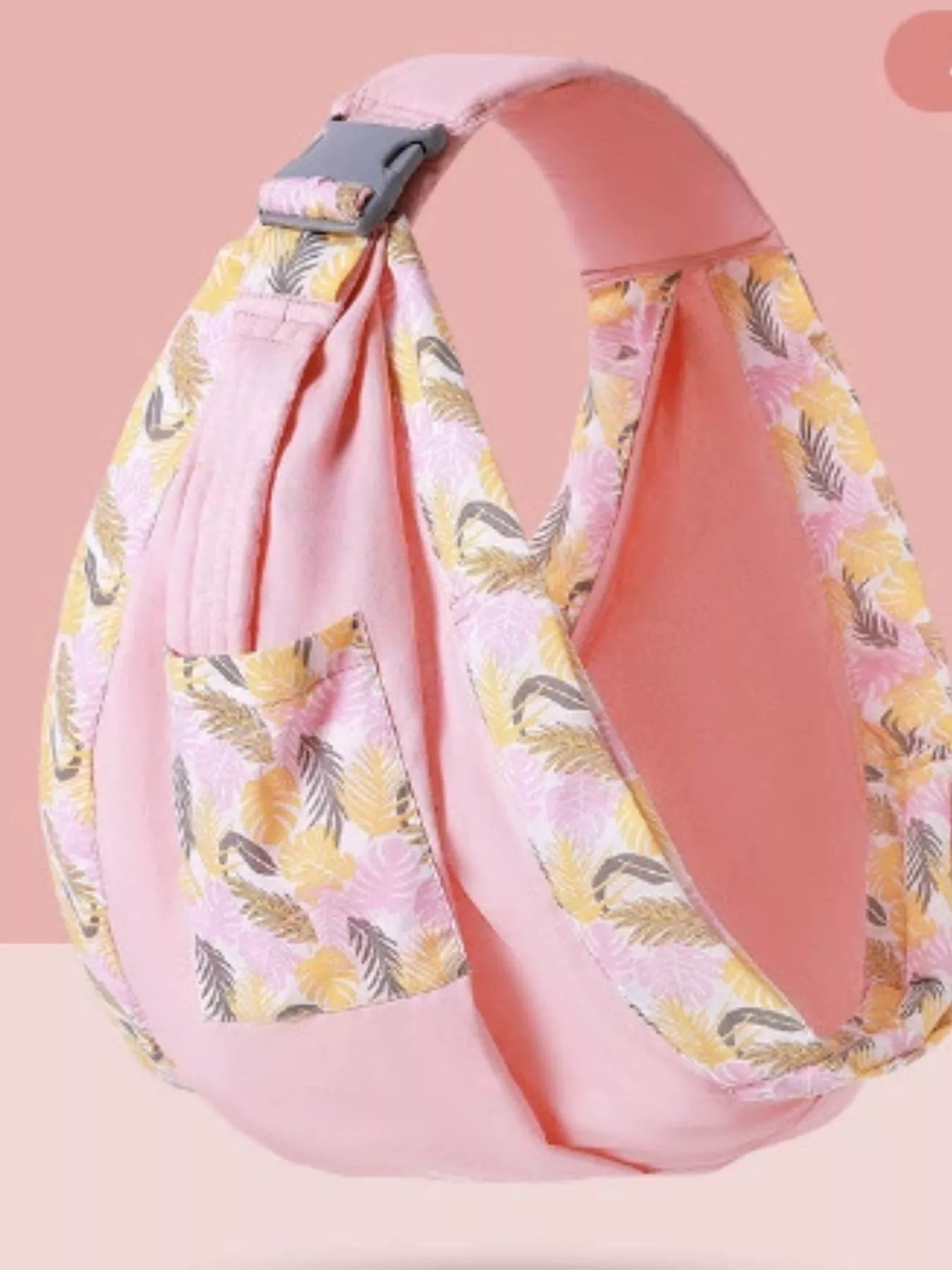 Ergonomic Leaf Print Baby Sling Carrier