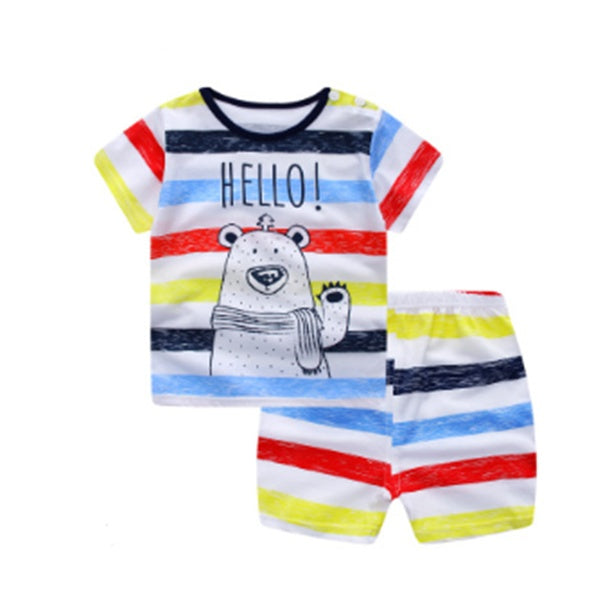 Kids Cartoon T-Shirt & Shorts Set