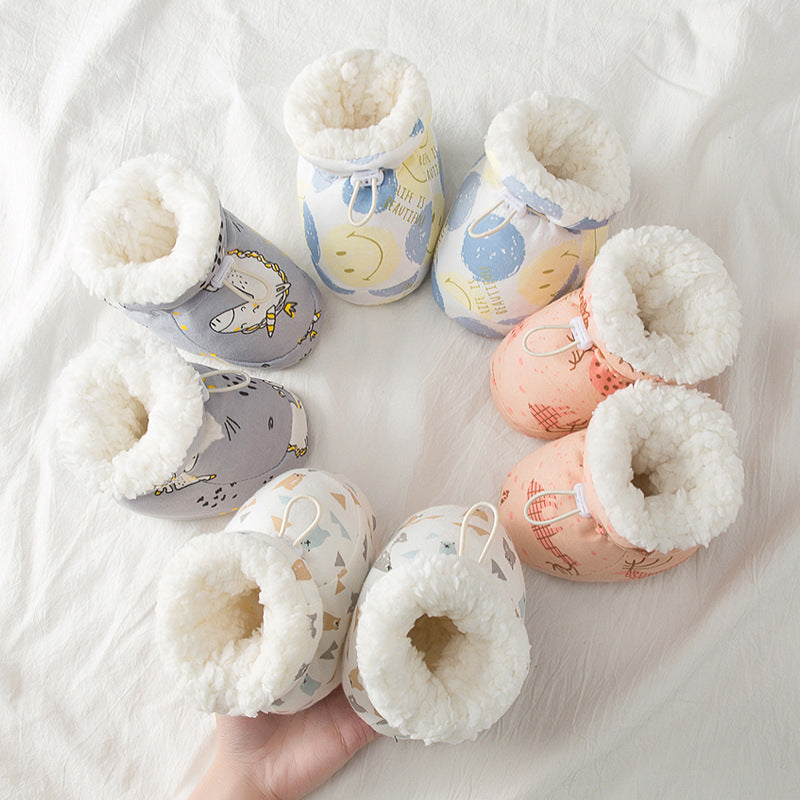 Cozy Baby Shoes – Fleece Soft Sole (1–3Y)